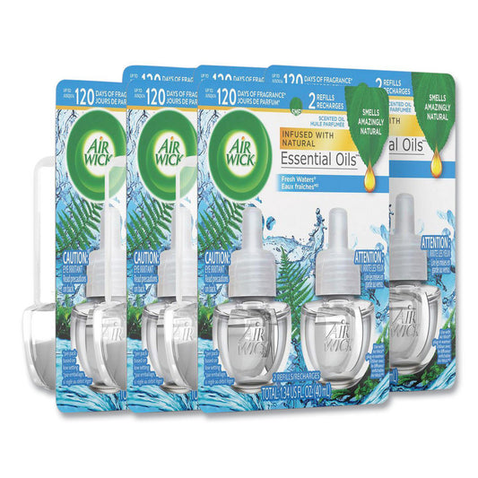 Air Wick RAC79717CT Scented Oil Refill, Fresh Waters, 0.67 oz, 2/Pack, 6 Pack/Carton