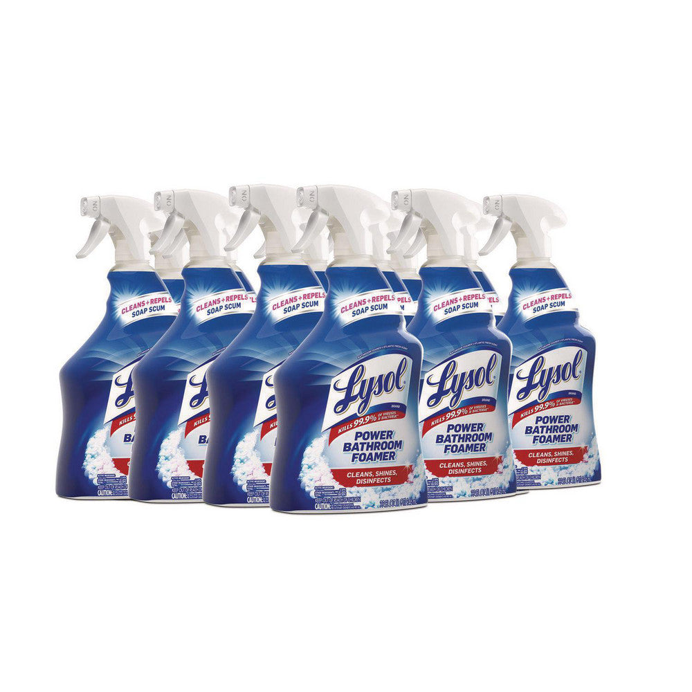 Lysol RAC02699CT Disinfectant Power Bathroom Foamer, Liquid, Atlantic Fresh Scent, 32 oz Spray Bottle, 12/Carton