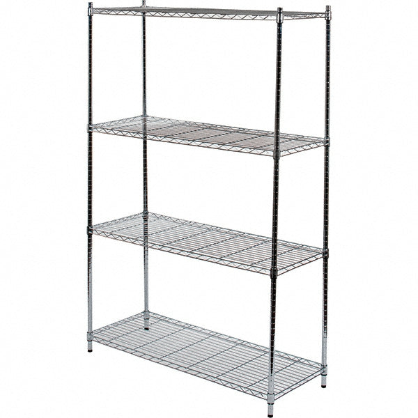 Quantum Storage RWR72-1848LD Wire Shelving 300 lb Shelf Capacity, 4 Shelves
