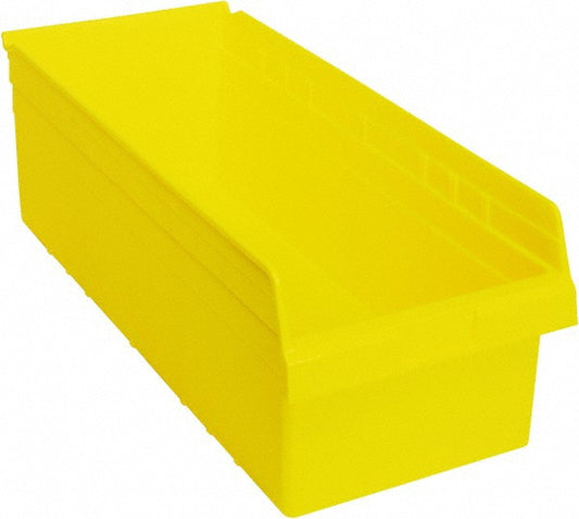 Quantum Storage QSB816YL Plastic Hopper Shelf Bin Yellow