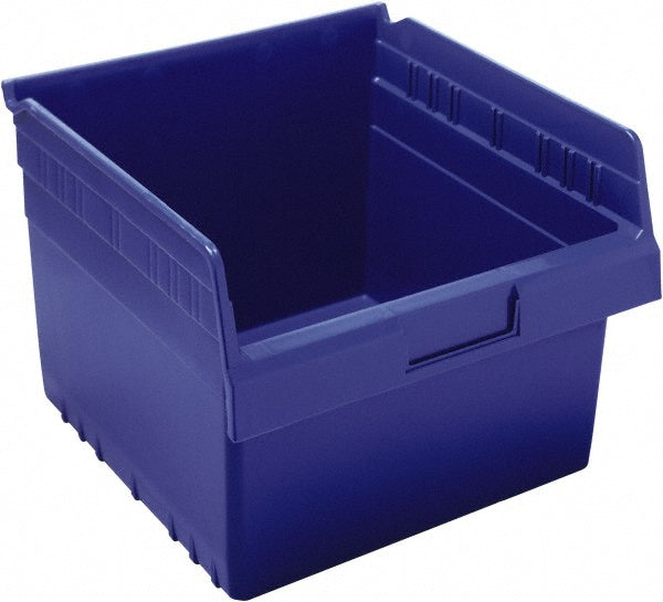 Quantum Storage QSB809BL Plastic Hopper Shelf Bin Blue