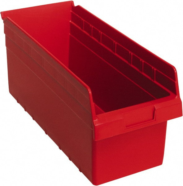 Quantum Storage QSB808RD Plastic Hopper Shelf Bin Red
