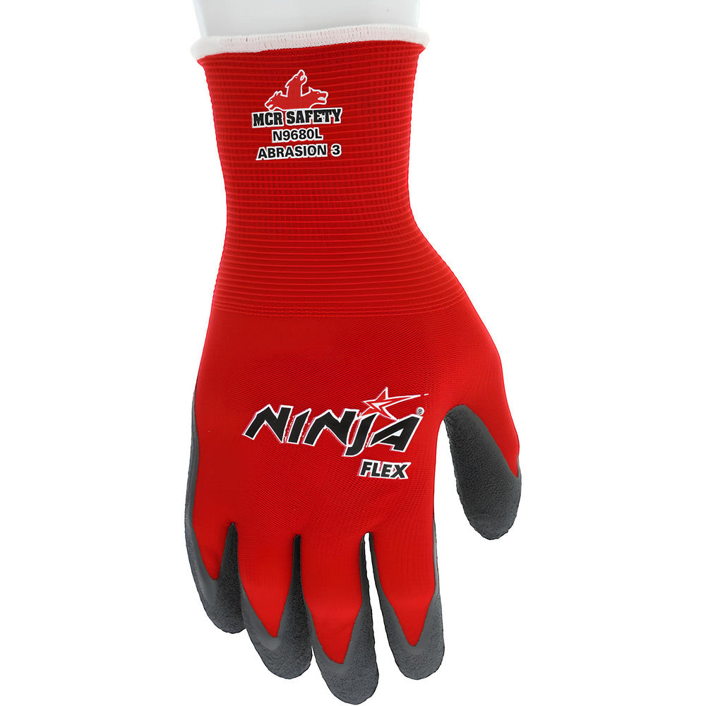 MCR Safety N9680M Work Gloves NinjaÂ®Flex N9680, Size Medium, Latex-Coated Nylon, General Purpose