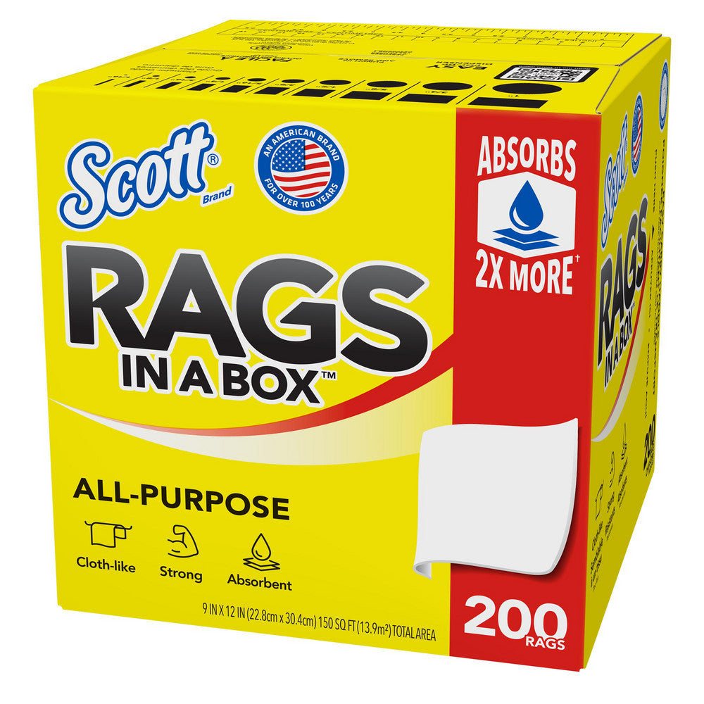 Scott 75260 Rags In A Box,  All-Purpose Towels, 9"x12" sheets, Pop-Up Box