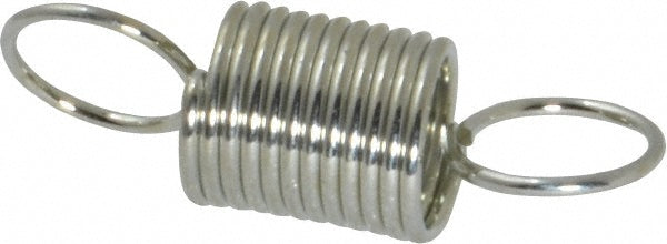 Gardner Spring E28C Extension Spring 0.375" OD, 3.79 lb Max Load, 2.07" Extended Length, 0.0348" Wire Dia, Cross-Over