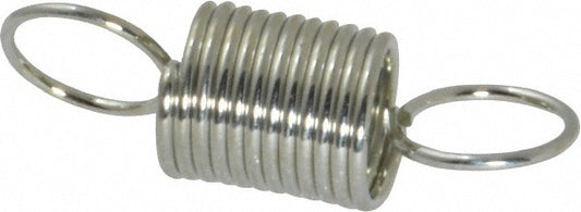 Gardner Spring E28C Extension Spring 0.375" OD, 3.79 lb Max Load, 2.07" Extended Length, 0.0348" Wire Dia, Cross-Over