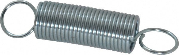 Gardner Spring E30C Extension Spring 0.375" OD, 3.8 lb Max Load, 3.44" Extended Length, 0.0348" Wire Dia, Cross-Over
