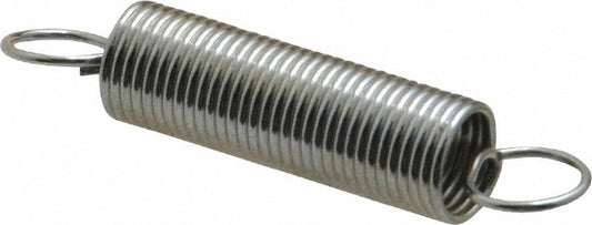 Gardner Spring E31C Extension Spring 0.375" OD, 3.81 lb Max Load, 4.2" Extended Length, 0.0348" Wire Dia, Cross-Over