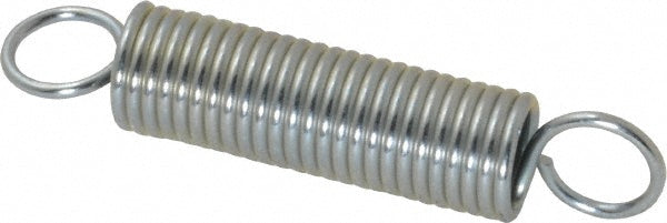 Gardner Spring E38C Extension Spring 0.375" OD, 9.53 lb Max Load, 2.89" Extended Length, 0.0475" Wire Dia, Cross-Over