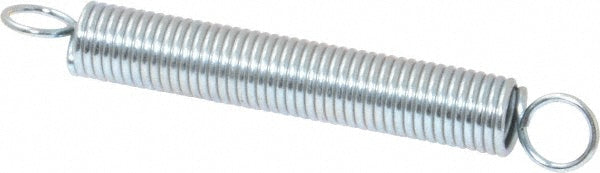 Gardner Spring E42C Extension Spring 0.375" OD, 9.53 lb Max Load, 4.65" Extended Length, 0.0475" Wire Dia, Cross-Over