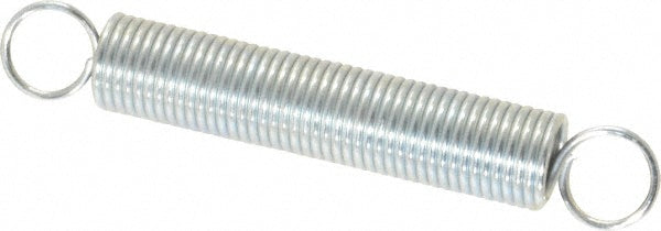 Gardner Spring E45C Extension Spring 0.437" OD, 8.01 lb Max Load, 5.27" Extended Length, 0.0475" Wire Dia, Cross-Over