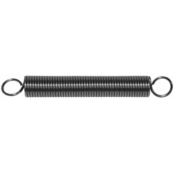 Gardner Spring E42C-SS Extension Spring 0.375" OD, 10.03 lb Max Load, 5.03" Extended Length, 0.0475" Wire Dia, Cross-Over
