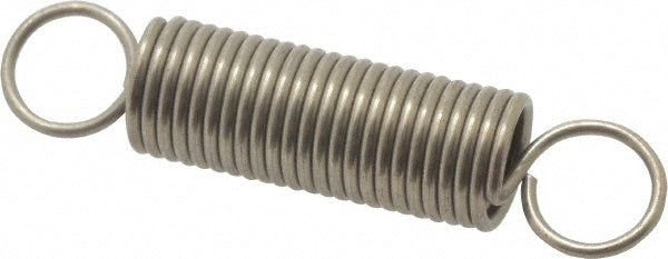 Gardner Spring E23C-SS Extension Spring 0.312" OD, 4.91 lb Max Load, 2.68" Extended Length, 0.0348" Wire Dia, Cross-Over