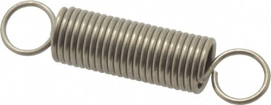 Gardner Spring E23C-SS Extension Spring 0.312" OD, 4.91 lb Max Load, 2.68" Extended Length, 0.0348" Wire Dia, Cross-Over