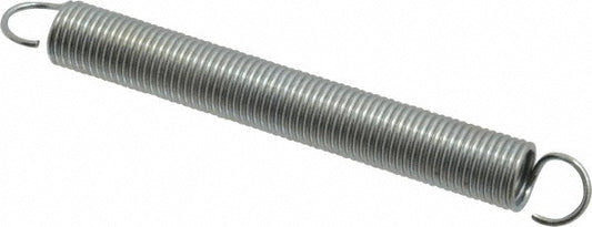 Gardner Spring 37071G Extension Spring 1/2" OD, 13.2 lb Max Load, 9.67" Extended Length, 0.055" Wire Dia