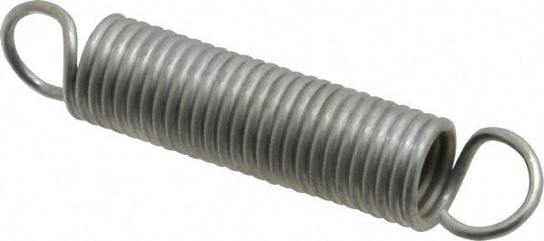 Gardner Spring 37073G Extension Spring 1/2" OD, 19 lb Max Load, 4.09" Extended Length, 0.063" Wire Dia