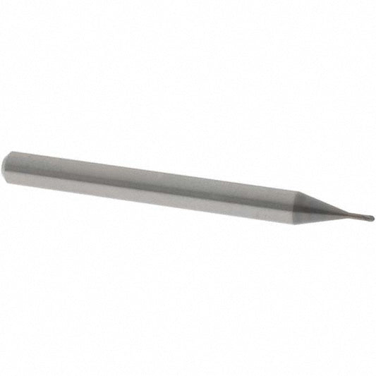 OSG 3110830 Ball End Mill 0.80 mm Dia, 0.50 mm LOC, 2 Flute, Solid Carbide