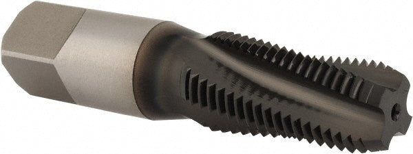 YG-1 Q6400 1/4-18 NPTF, 15&deg Helix Angle, 4 Flutes, Hardslick, Vanadium High Speed Steel, Spiral Flute Pipe Tap