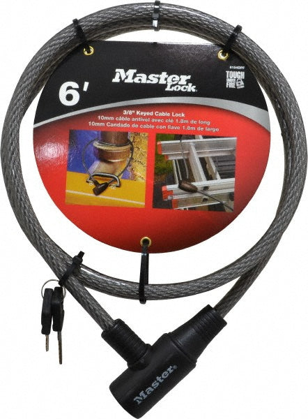 Master Lock 8154DPF 6' Long Keyed Different Cable Lock