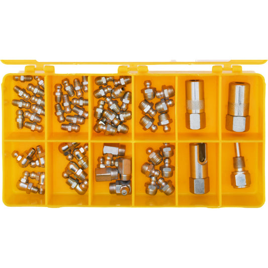 Pro-Lube GK/M-60 60 Piece, Metric, Box Plastic Steel Grease Fitting Set