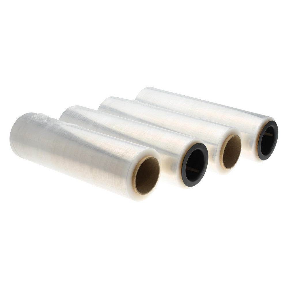 Pro-Source EB89884738 Pack of (4) 1500' Rolls, 15" x 1,500', 44 Gauge Clear Hand Held Stretch & Pallet Wrap for Use with Dispenser