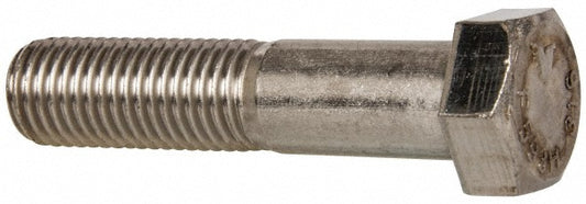 Value Collection 401596PS Hex Head Cap Screw 7/8-9, 4" Length Under Head, Grade 316 Stainless Steel, Bright/Uncoated Finish
