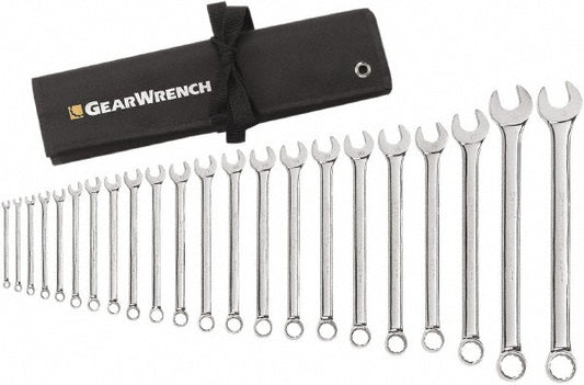GEARWRENCH 81916 Combination Wrench Set 22 Pc, 17 mm 18 mm 19 mm 20 mm 21 mm 22 mm 23 mm 24 mm 27 mm 30 mm & 32 mm Wrench, Metric