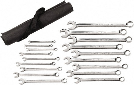 GEARWRENCH 81920 Combination Wrench Set 18 Pc, 18 mm 19 mm 20 mm 21 mm 22 mm 23 mm & 24 mm Wrench, Metric