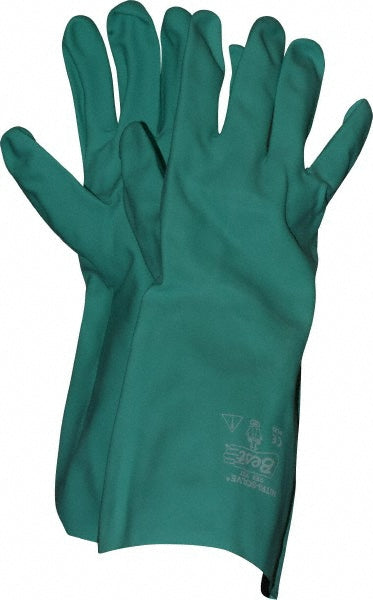 SHOWA 737-11 Chemical Resistant Gloves 2X-Large, 22 mil Thick, Nitrile, Unsupported