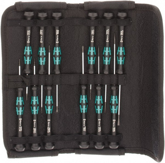 Wera 05073675001 Screwdriver Set 12 Pc, Hex, Phillips, Slotted & Torx