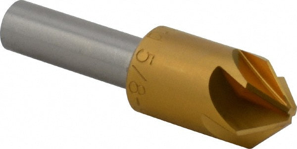 M.A. Ford 79T062503 Countersink 5/8" Head Dia, 90.00 deg Included Angle, 6 Flute, High-Speed Steel, Right Hand Cut