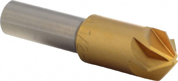 M.A. Ford 79T050004 Countersink 1/2" Head Dia, 100.00 deg Included Angle, 6 Flute, High-Speed Steel, Right Hand Cut