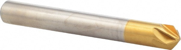 M.A. Ford 79T025004 Countersink 1/4" Head Dia, 100.00 deg Included Angle, 6 Flute, High-Speed Steel, Right Hand Cut
