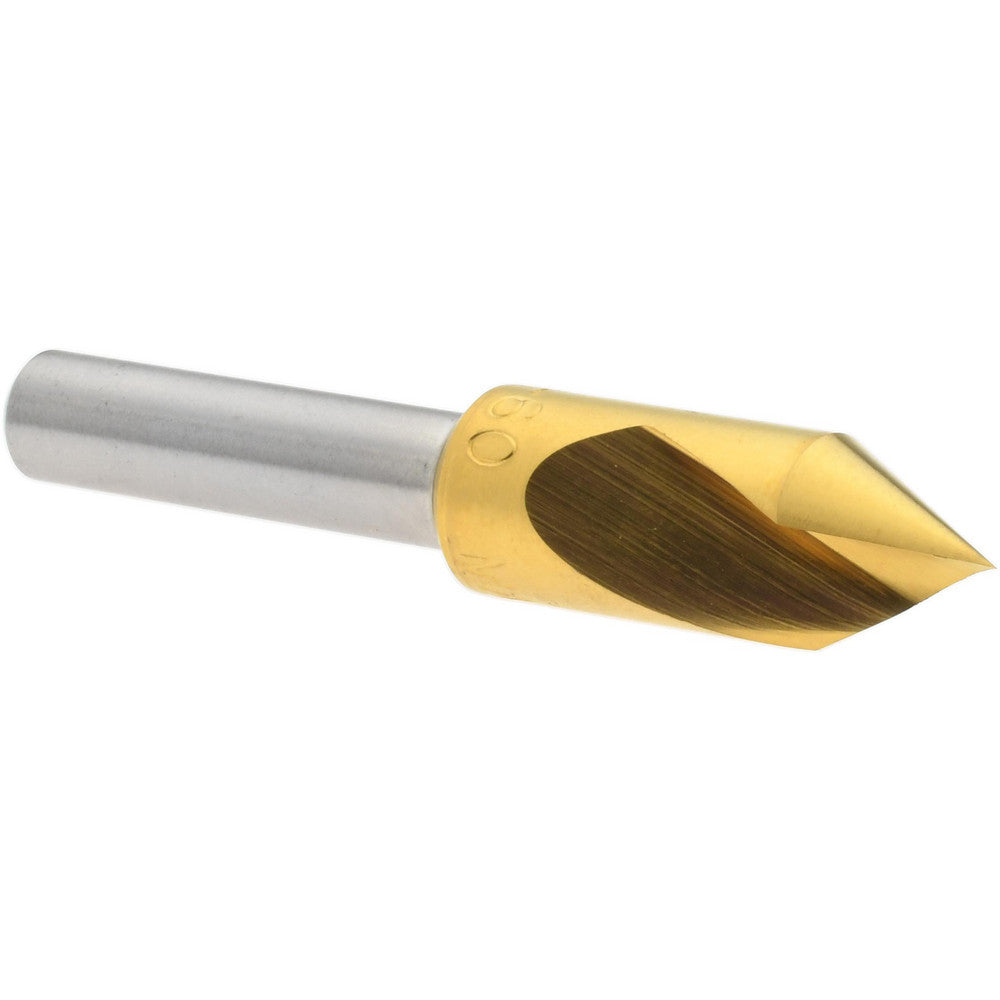 M.A. Ford 61T037501 Countersink 3/8" Head Dia, 60.00 deg Included Angle, 1 Flute, High-Speed Steel, Right Hand Cut