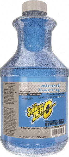 Sqwincher 159050106 Activity Drink 64 oz, Bottle, Mixed Berry, Liquid Concentrate, Yields 5 gal