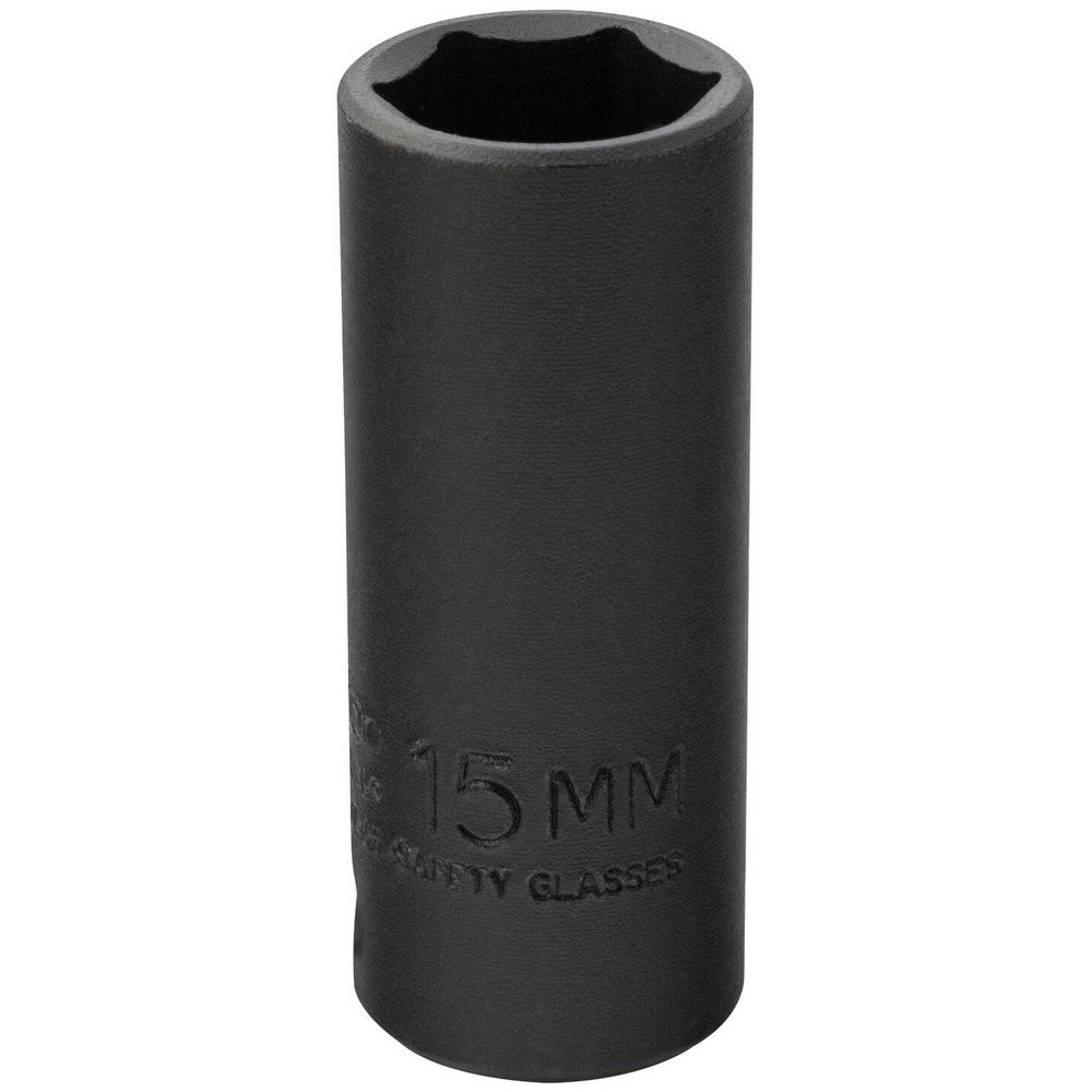 Proto J7015MHT Impact Socket 3/8" Drive, 15mm Socket, Hex Drive