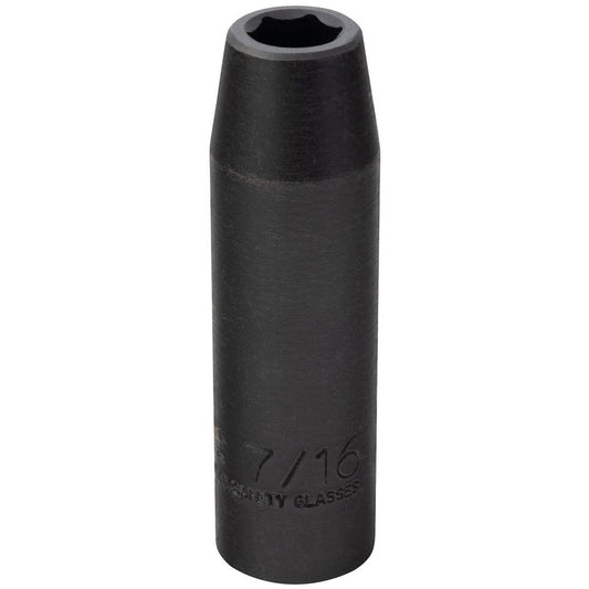 Proto J7314HT Impact Socket 1/2" Drive, 7/16" Socket, Hex Drive