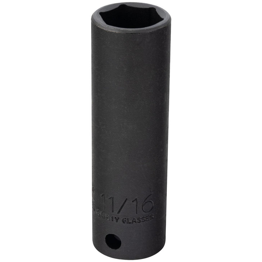 Proto J7322HT Impact Socket 1/2" Drive, 11/16" Socket, Hex Drive
