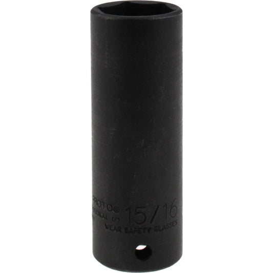Proto J7330HT Impact Socket 1/2" Drive, 15/16" Socket, Hex Drive