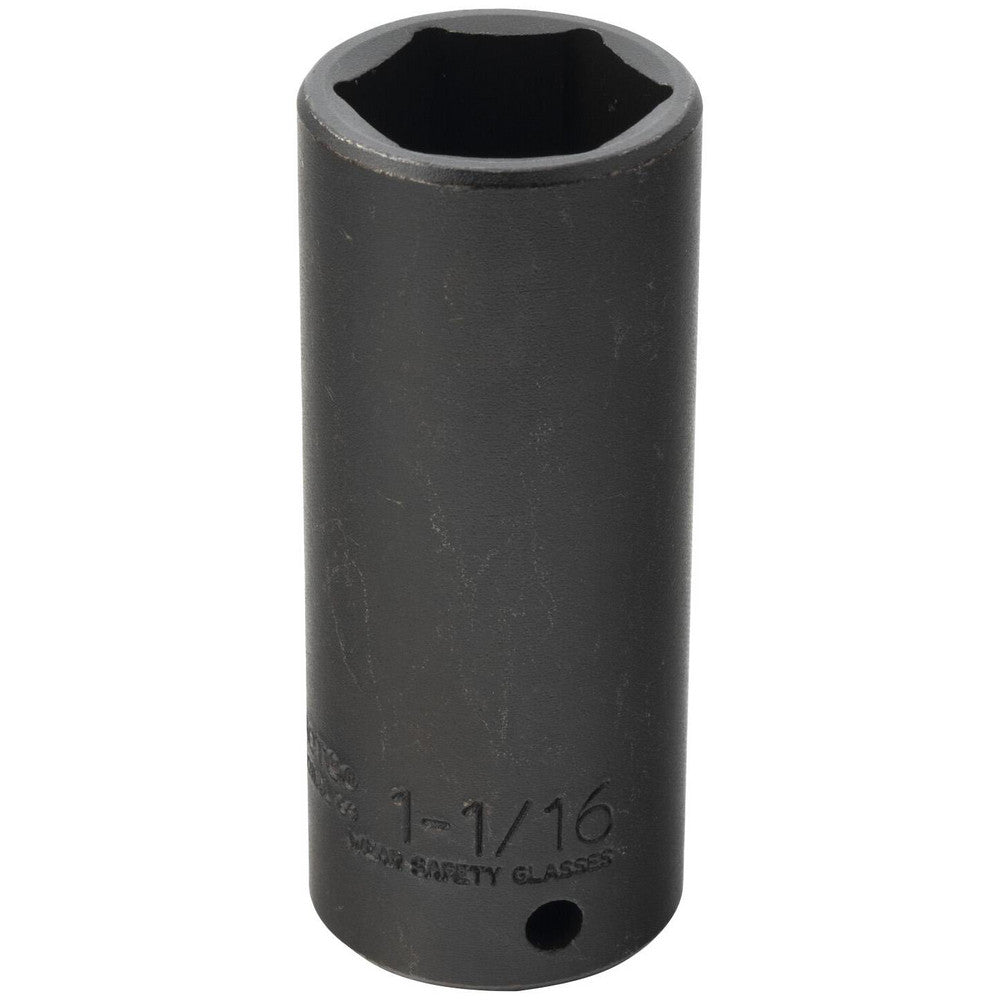 Proto J7334HT Impact Socket 1/2" Drive, 1-1/16" Socket, Hex Drive