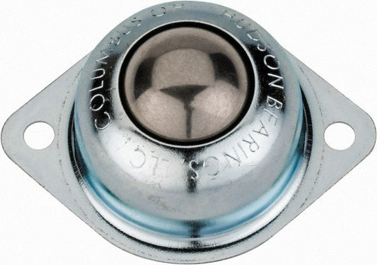 Hudson Bearing BT-1CS Ball Transfer 25.4 mm Ball Dia, Carbon Steel, Oval Base