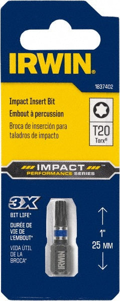 Irwin IWAF31TX202 1/4" Drive T20 Torx Screwdriver Bit