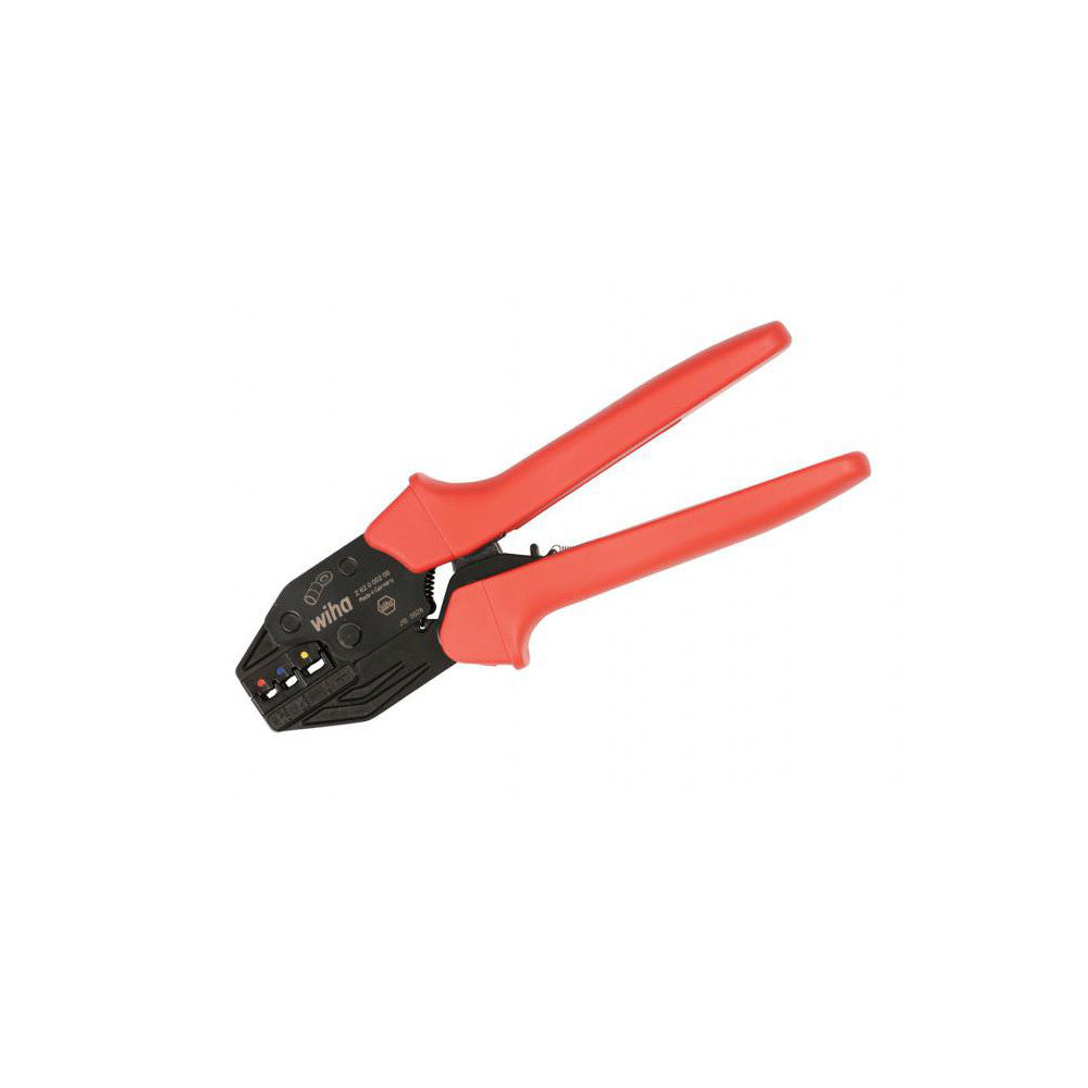 Wiha 43618 Crimpers Handle Style Ergonomic Crimper Type Connector Crimper Maximum Wire Gauge 10 AWG Features Comfortable Molded Ergonomic Grips Precision Ratchet Action Crimp Tools Tested To 50,000 Cycles Crimping Mechanism Of High-Tensile Special Steel R