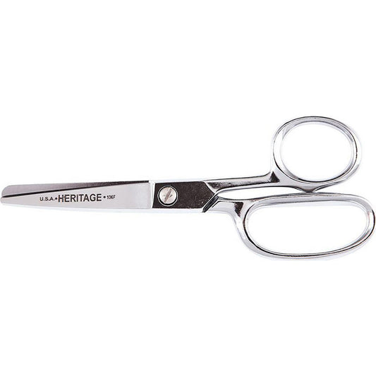 Heritage Cutlery 106F Scissors & Shears 6" OAL, 2-1/2" LOC, Chrome-Plated Blades