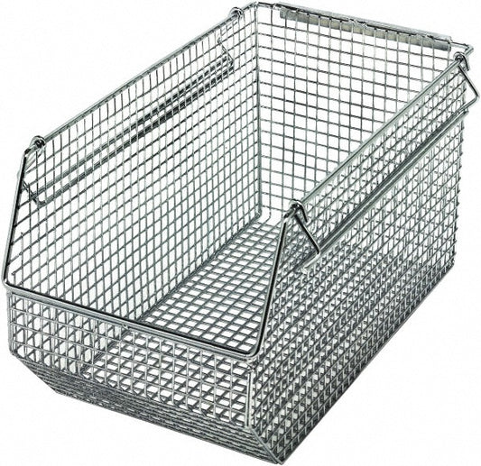 Quantum Storage QMB540C Metal Hopper Stacking Bin Chrome