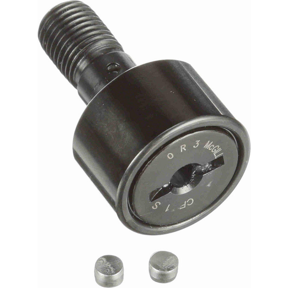 McGill 2100110000 Plain Cam Follower 1" Roller Dia, 0.625" Roller Width, 0.4375" Stud Dia, 1" Stud Length