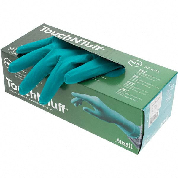 Ansell 588083 Series TouchNTuff Disposable Gloves Size X-Large, 4.7 mil, Uncoated-Coated Nitrile, Industrial Grade, Unpowdered