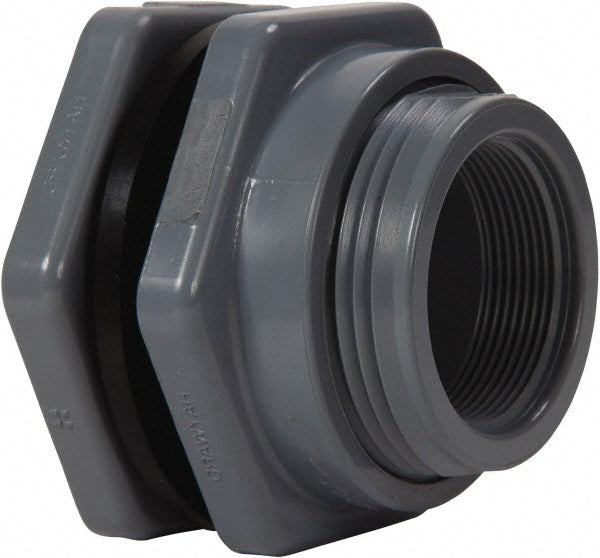 Hayward Flow Control BFAS1005TES 1/2" PVC Plastic Pipe Bulkhead Tank Adapter