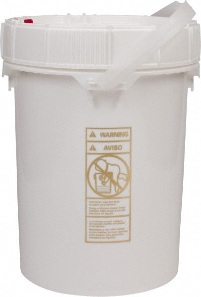 Basco SS050WH-MSC 5 Gal, High-Density Polyethylene Round White Single Pail