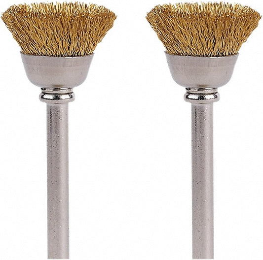 Dremel 536-02 End Brushes 1/2" Dia, Brass, Flat Faced Wire